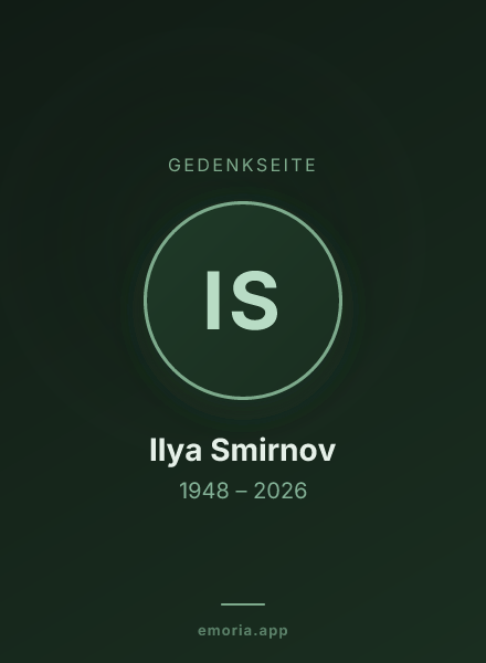 Gedenkportrait von Ilya Smirnov