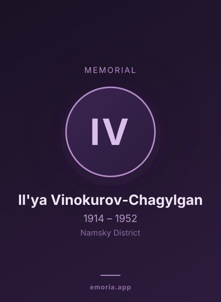 Memorial portrait of Il'ya Vinokurov-Chagylgan