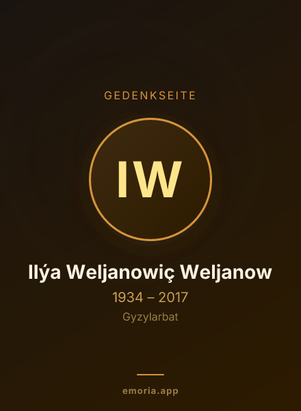Gedenkportrait von Ilýa Weljanowiç Weljanow