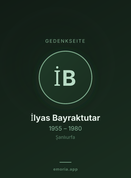 Gedenkportrait von İlyas Bayraktutar