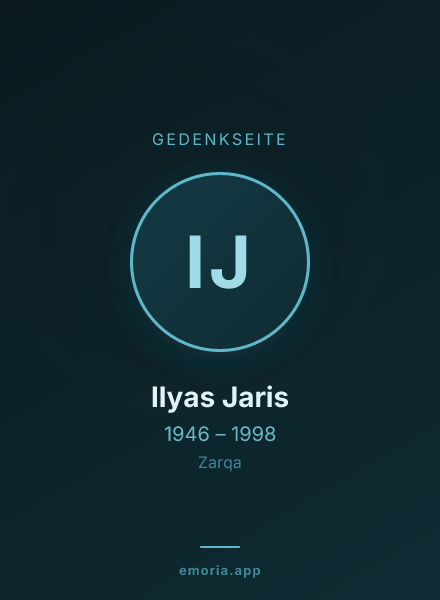 Gedenkportrait von Ilyas Jaris
