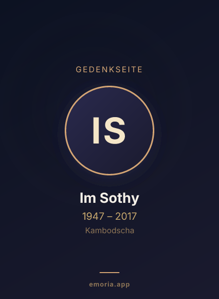 Gedenkportrait von Im Sothy