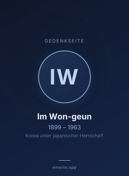 Gedenkportrait von Im Won-geun