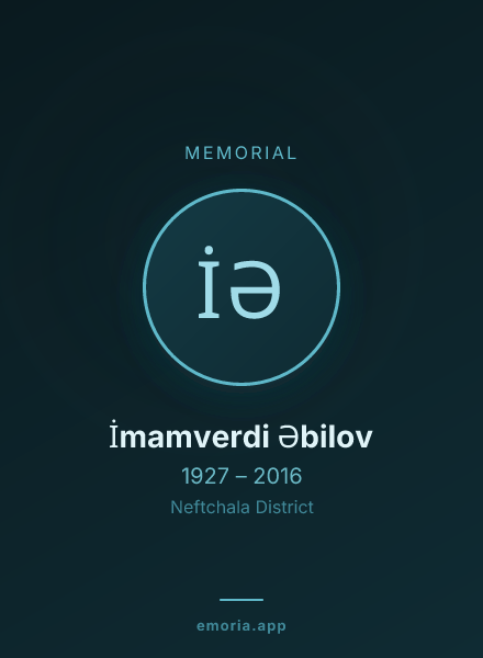 Memorial portrait of İmamverdi Əbilov