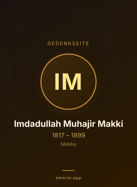 Gedenkportrait von Imdadullah Muhajir Makki