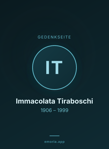 Gedenkportrait von Immacolata Tiraboschi