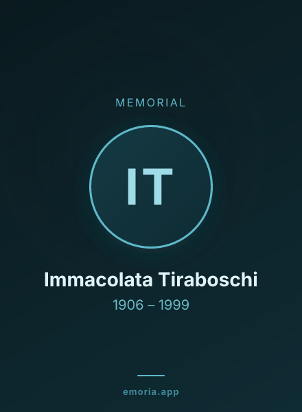 Memorial portrait of Immacolata Tiraboschi