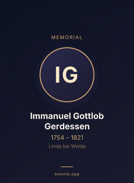 Memorial portrait of Immanuel Gottlob Gerdessen