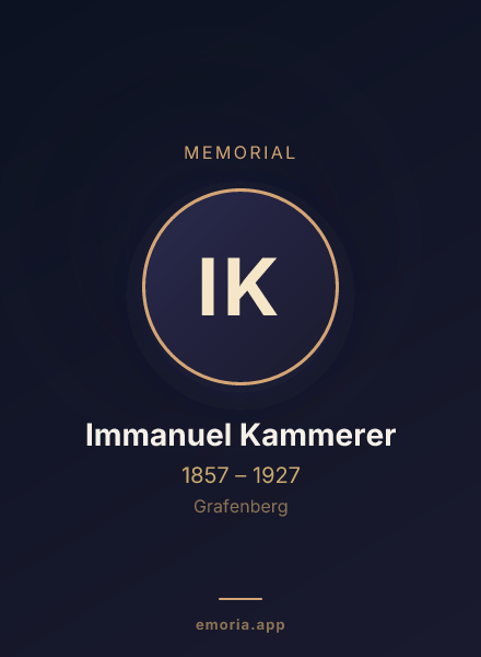 Memorial portrait of Immanuel Kammerer
