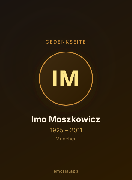 Gedenkportrait von Imo Moszkowicz