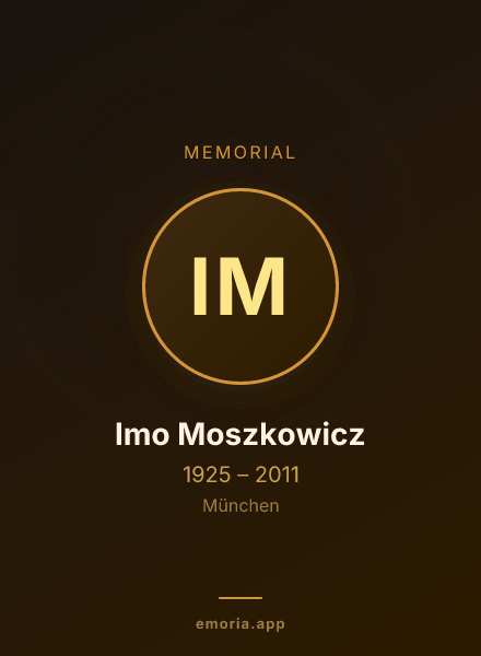 Memorial portrait of Imo Moszkowicz