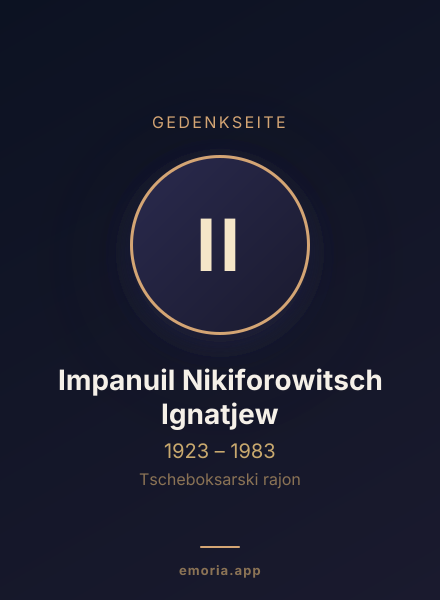 Gedenkportrait von Impanuil Nikiforowitsch Ignatjew