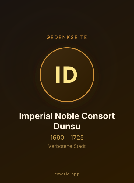 Gedenkportrait von Imperial Noble Consort Dunsu