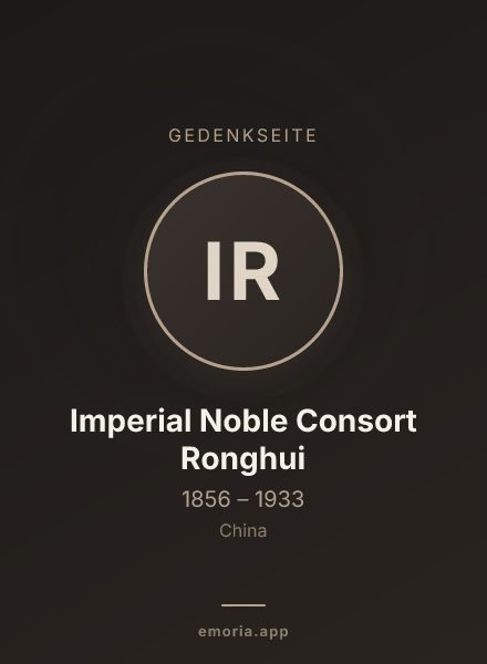 Gedenkportrait von Imperial Noble Consort Ronghui