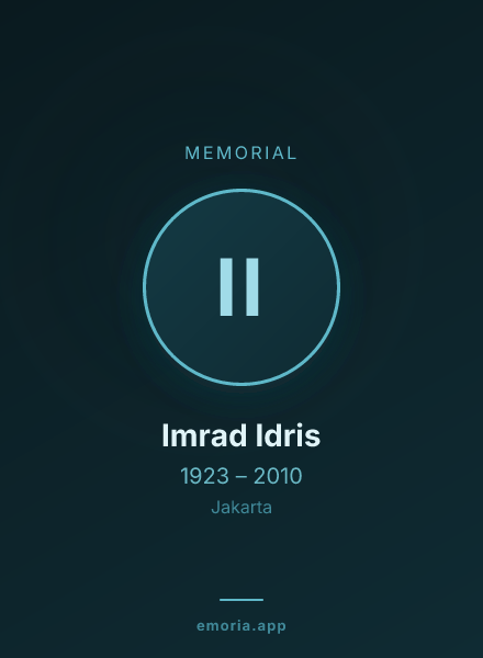Memorial portrait of Imrad Idris