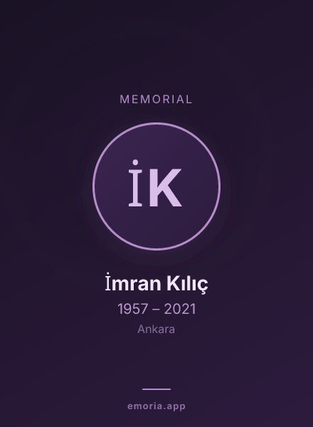 Memorial portrait of İmran Kılıç