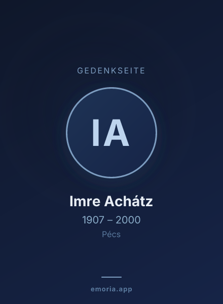 Gedenkportrait von Imre Achátz