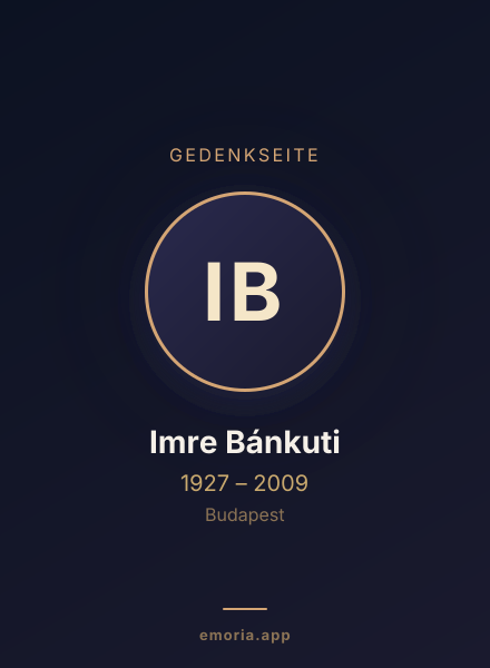 Gedenkportrait von Imre Bánkuti
