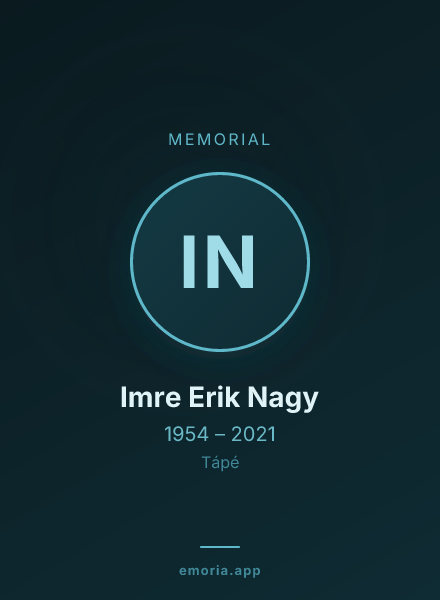 Memorial portrait of Imre Erik Nagy