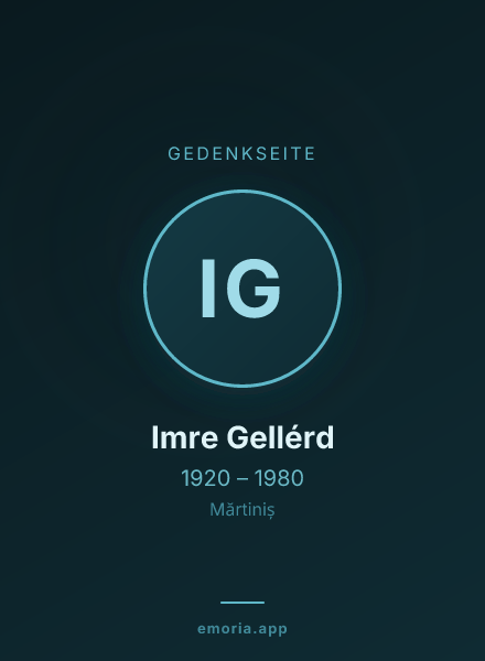 Gedenkportrait von Imre Gellérd