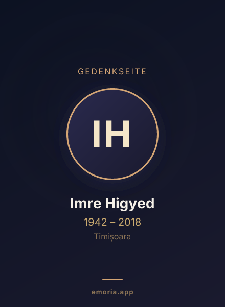 Gedenkportrait von Imre Higyed