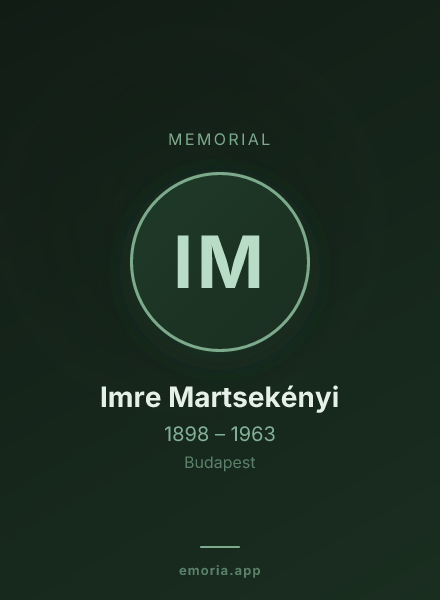 Memorial portrait of Imre Martsekényi