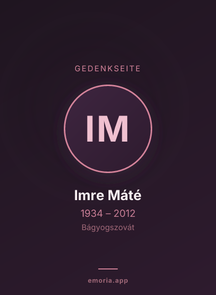 Gedenkportrait von Imre Máté