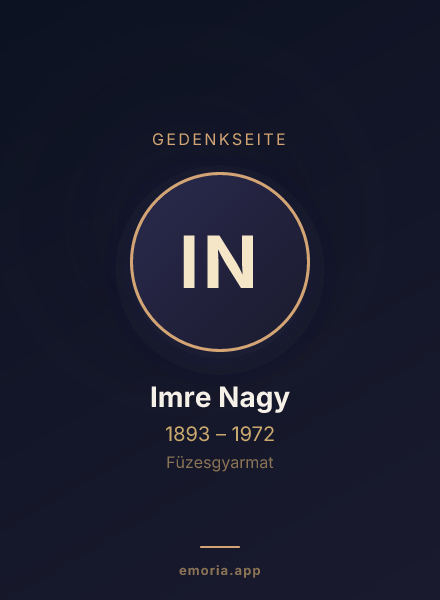 Gedenkportrait von Imre Nagy