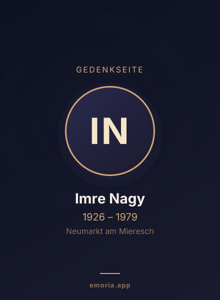 Gedenkportrait von Imre Nagy