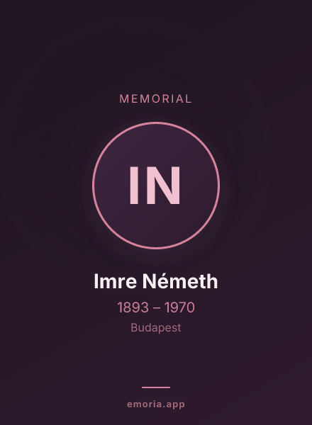 Memorial portrait of Imre Németh