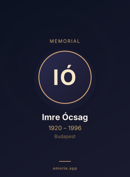 Memorial portrait of Imre Ócsag