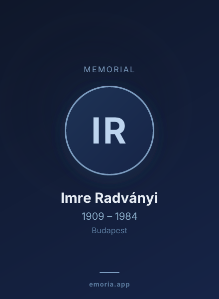 Memorial portrait of Imre Radványi