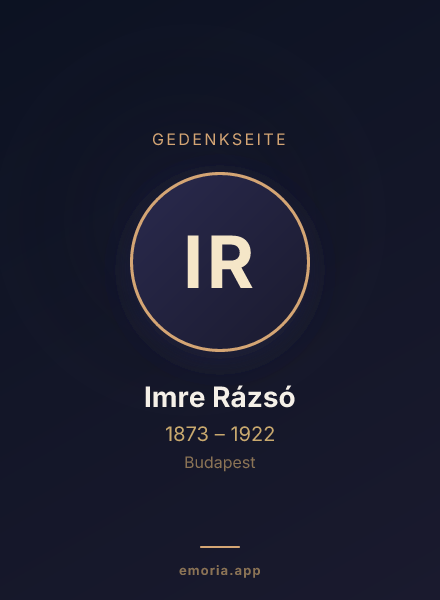Gedenkportrait von Imre Rázsó