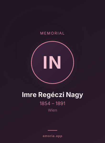 Memorial portrait of Imre Regéczi Nagy