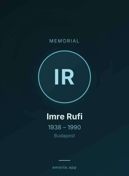 Memorial portrait of Imre Rufi