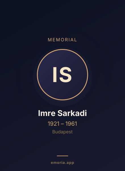 Memorial portrait of Imre Sarkadi