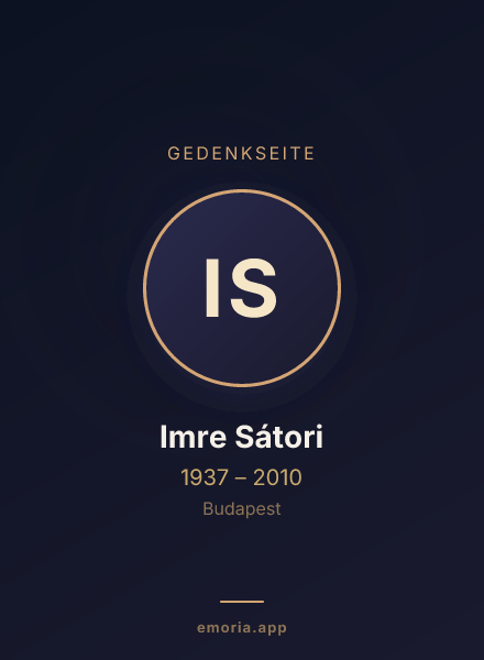 Gedenkportrait von Imre Sátori