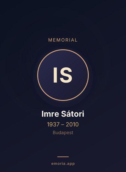 Memorial portrait of Imre Sátori