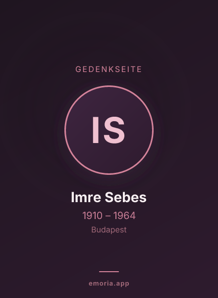 Gedenkportrait von Imre Sebes