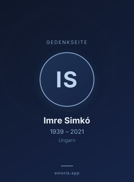 Gedenkportrait von Imre Simkó