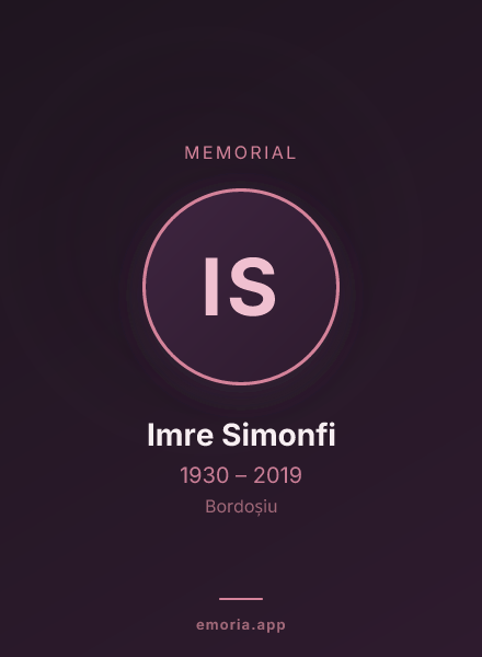 Memorial portrait of Imre Simonfi