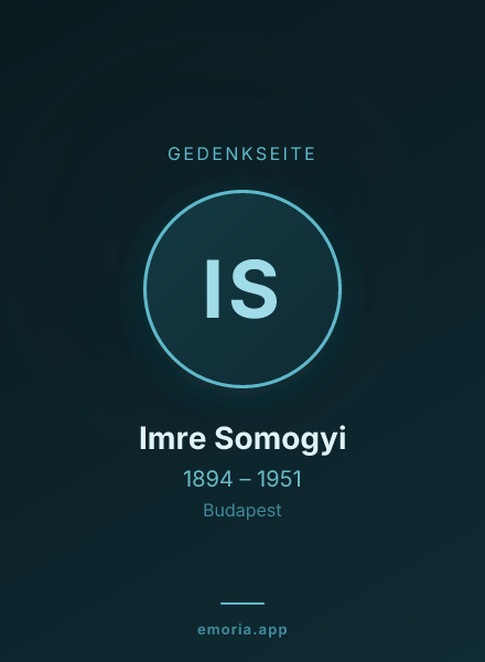Gedenkportrait von Imre Somogyi