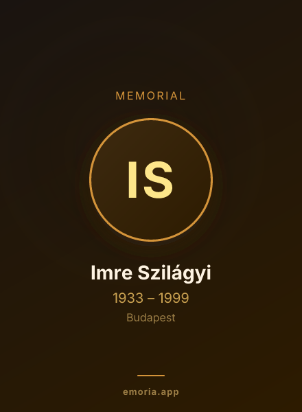 Memorial portrait of Imre Szilágyi