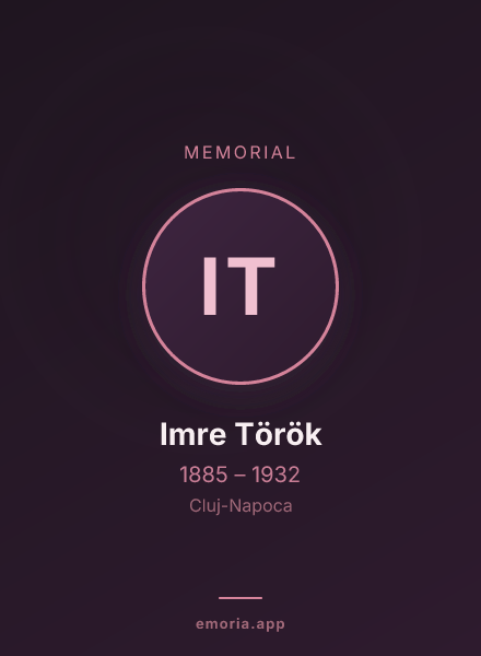 Memorial portrait of Imre Török