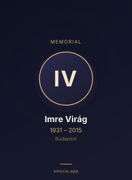 Memorial portrait of Imre Virág