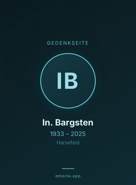 Gedenkportrait von In. Bargsten