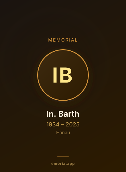 Memorial portrait of In. Barth