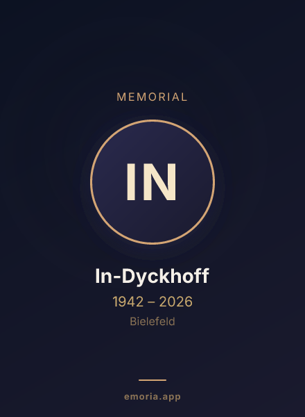 Memorial portrait of In-Dyckhoff