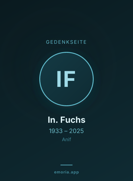 Gedenkportrait von In. Fuchs