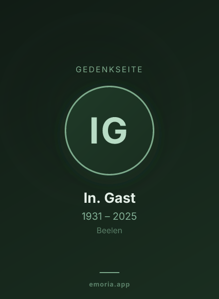 Gedenkportrait von In. Gast